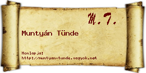 Muntyán Tünde névjegykártya
